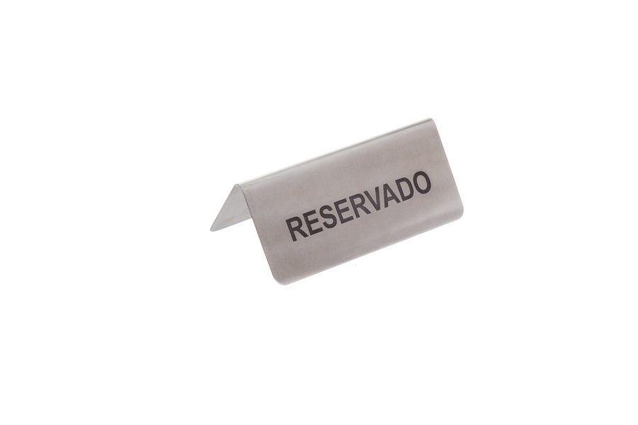 Placa Reservado Inox