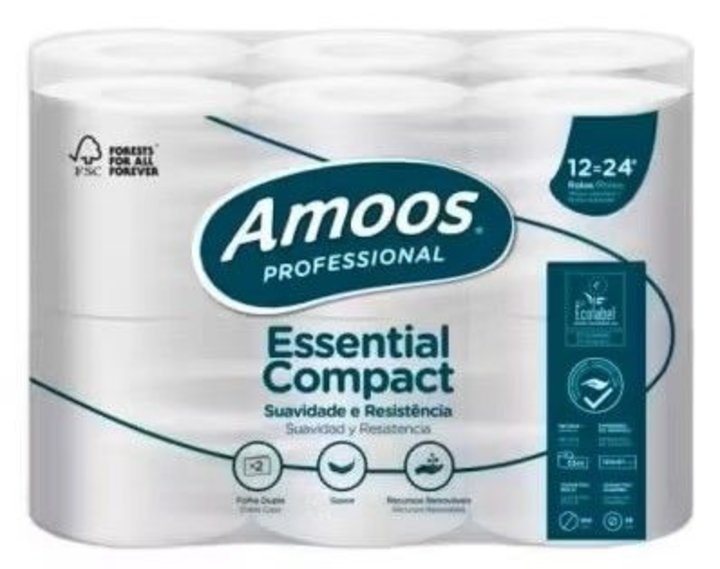 Papel Higienico 2 Folhas 96 Rolos 35M Amoos