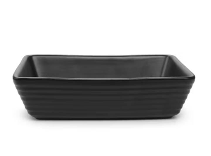 Assadeira Ret. 22x16cm Barro Preto
