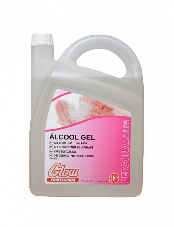 Alcool Gel 5L Desinfetante M�os Glow