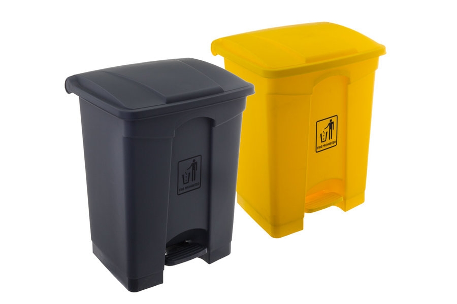 Balde Lixo c/Pedal 68L Cinza