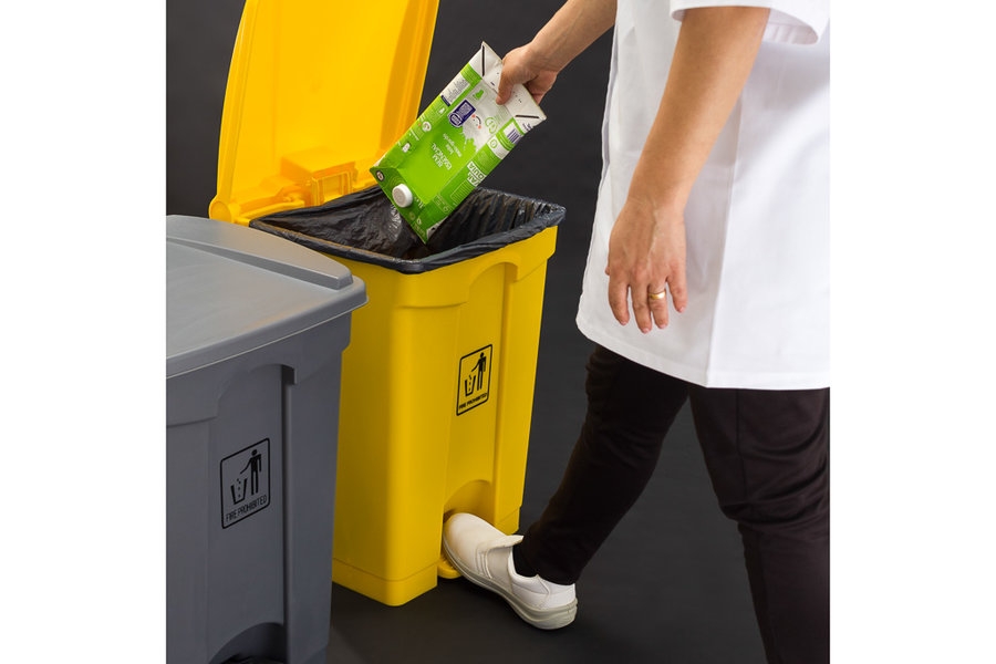 Balde Lixo c/Pedal 68L Cinza