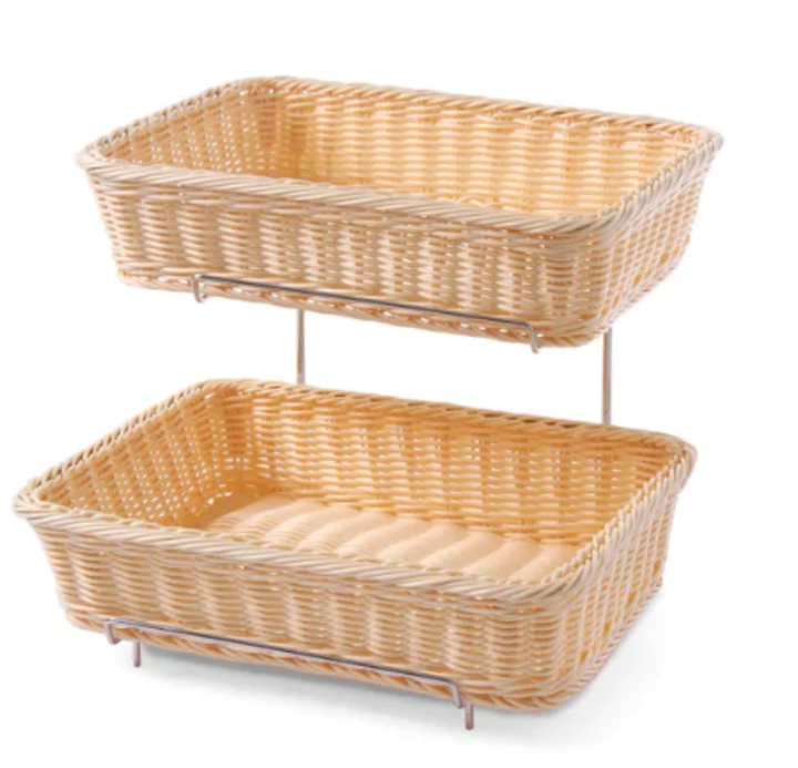 Expositor c/2 Cestos 1/2 c/Suporte Cromado