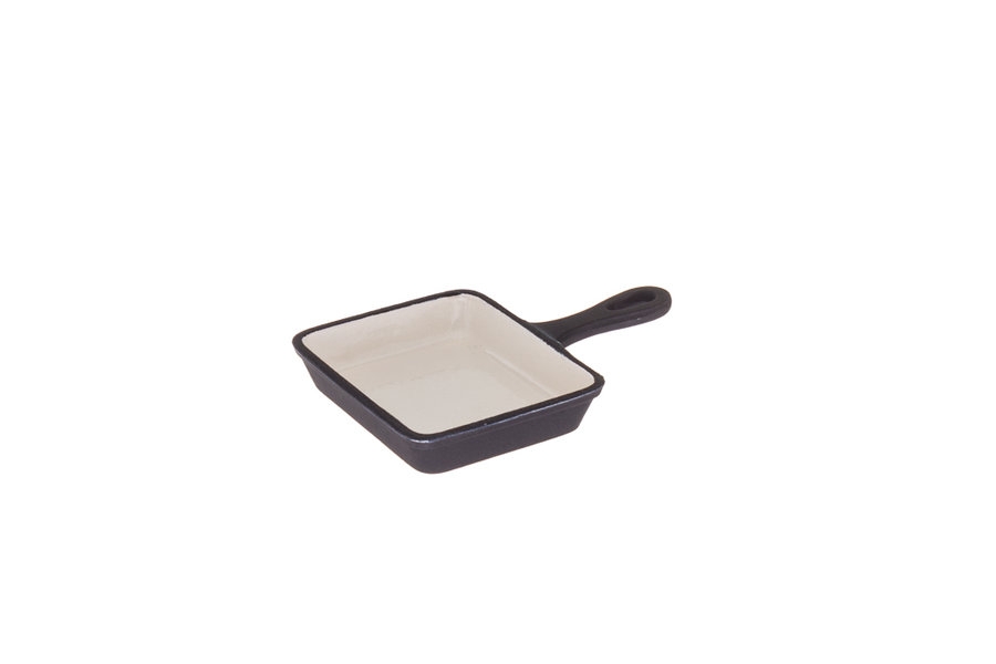Frigideira Mini Retangular Ferro Fund. 12.6x10.4x2.2cm