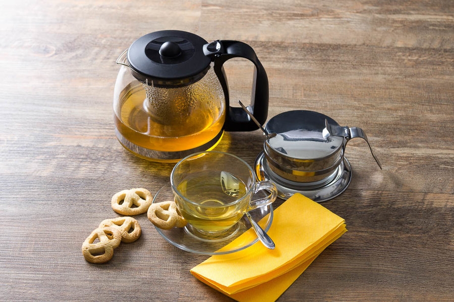 Bule Vidro c/Infusor Inox 1.25L