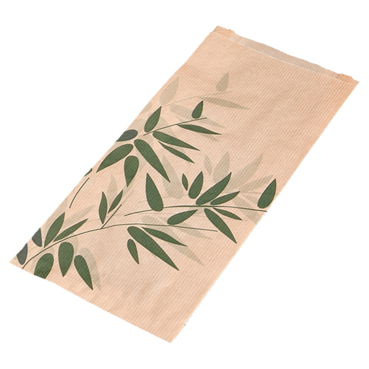 Saco 19+8x35cm 'Feel Green' Natural Kraft