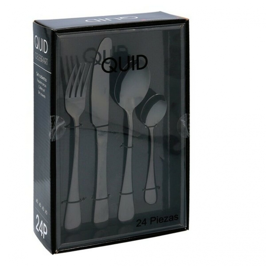 Conj. 24 Pe�as Talher Inox Negro Celebrart