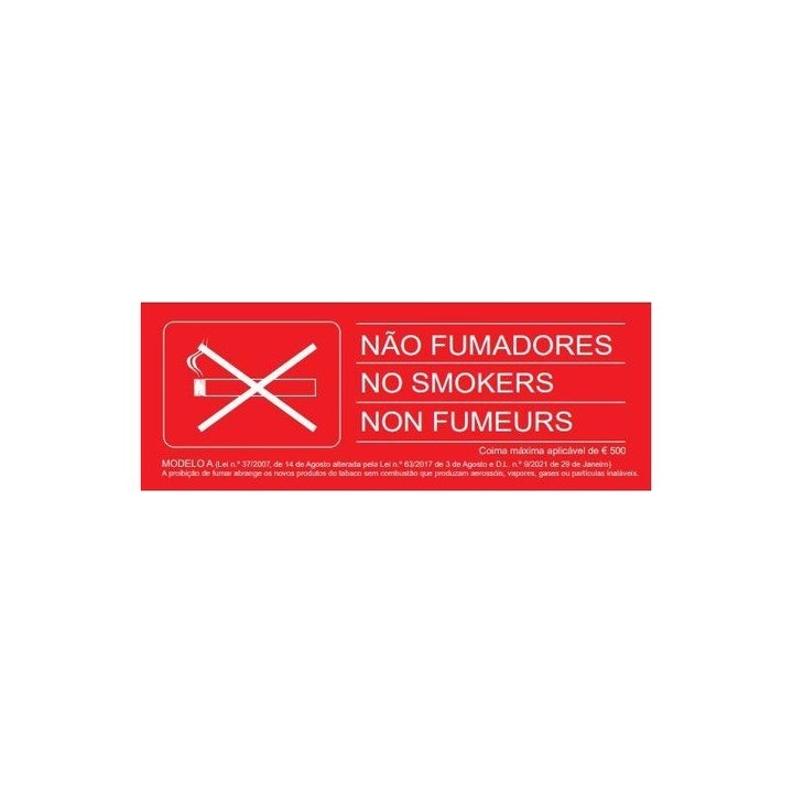 Placa c/Distico N�o Fumadores