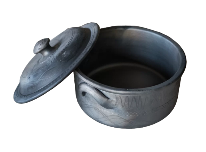 Tacho c/Tampa 19cm N�3 Barro Preto