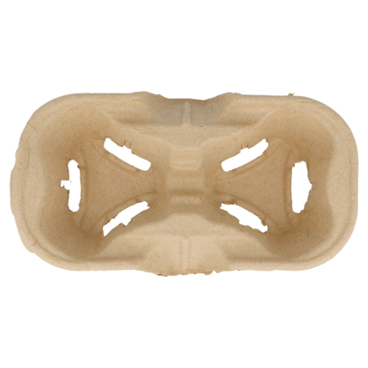 Base p/2 Copos Cart�o Natural 21x10.5cm