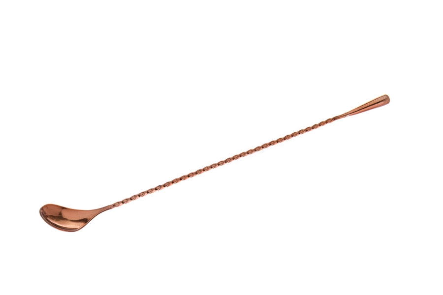 Colher de Bar Inox Cobre Tear Drop 30cm