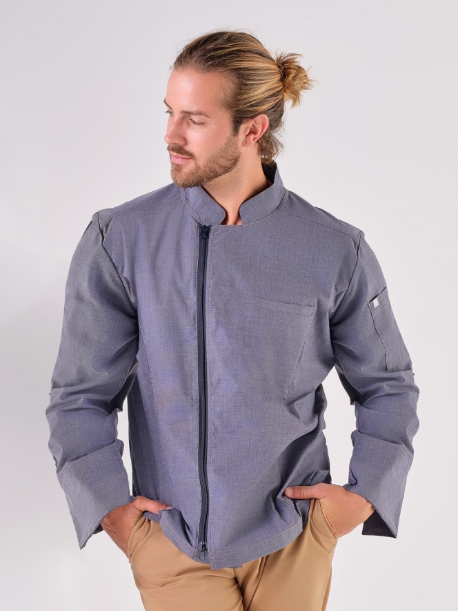 Jaleca Homem Denim Azul c/Fecho JK301.03 BOND