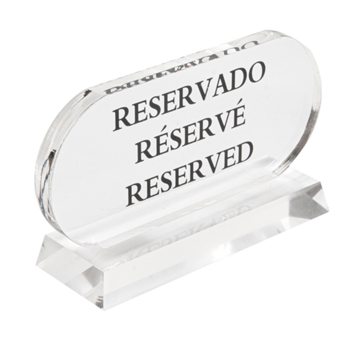 Placa Reservado Acrilico