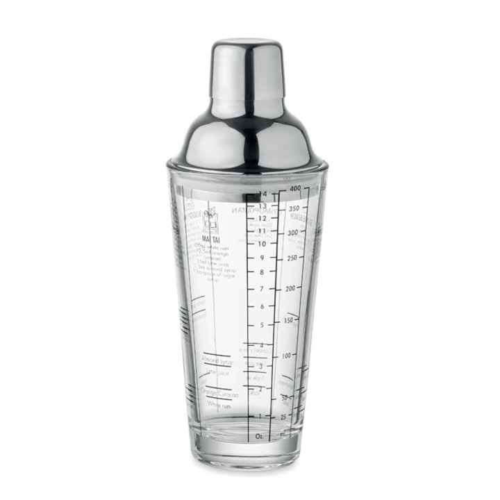 Shaker Vidro Tampa Inox 50cl