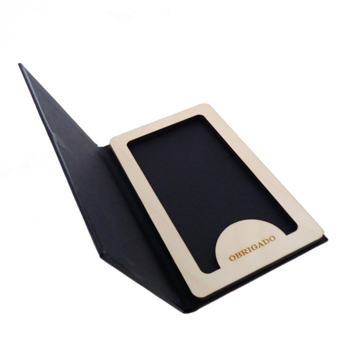 Porta Contas Preto 'Obrigado'
