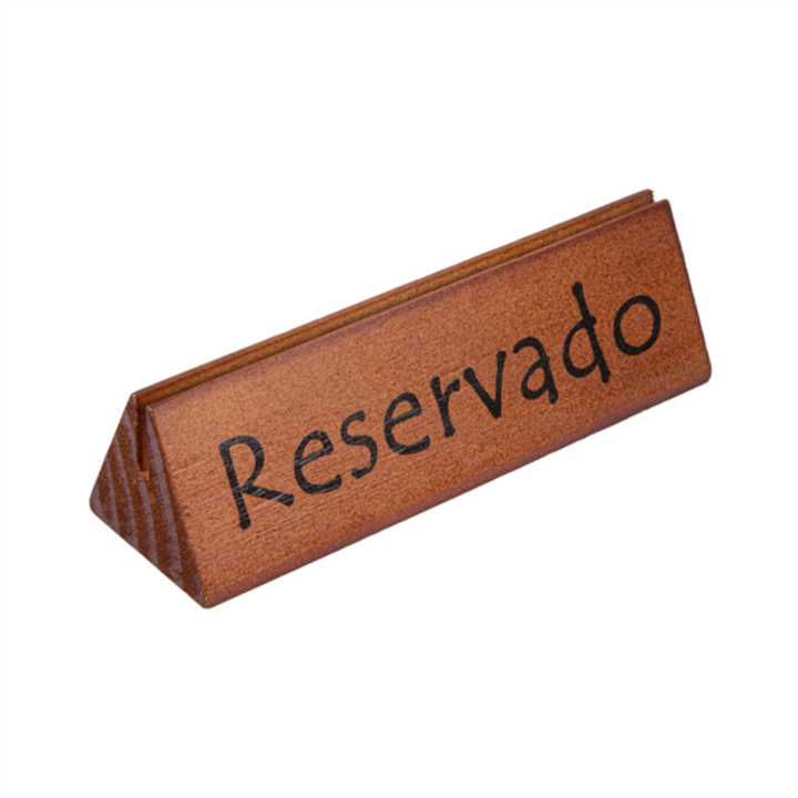 Placa Reservado Madeira