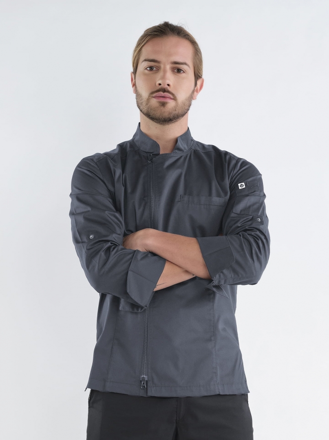 Jaleca Homem Cinza c/Fecho JK301.03 BOND